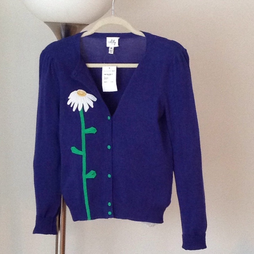 💚Millys Mini - Lapis Blue Flower Cardigan Sweater